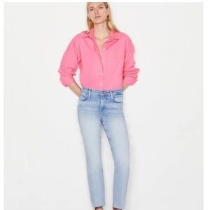 FRAME le high straight high rise jeans kerwin wash size 25